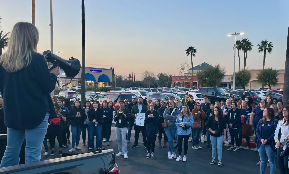 Photo of Brea Olinda Teachers Association rally