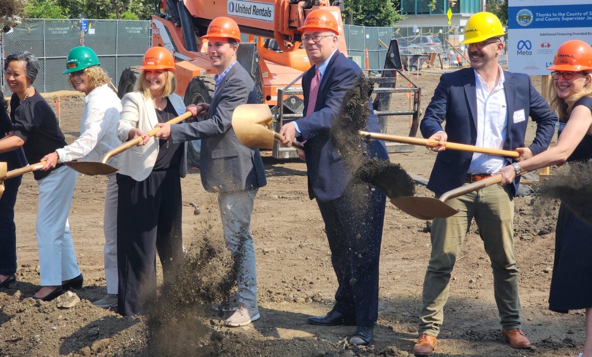 Photo of LOS ALTOS TEACHERS ASSOCIATION & PALO ALTO EDUCATION ASSOCIATION members at construction site