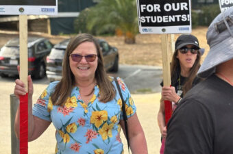 Beymer on the picket line